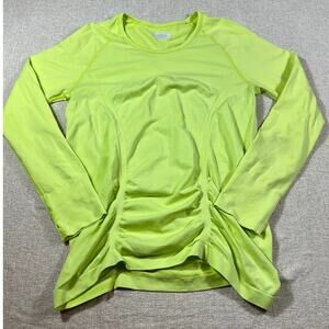 Athleta Women’s Medium Green Fast Track Long Sleeve Running Activewear Top Yoga